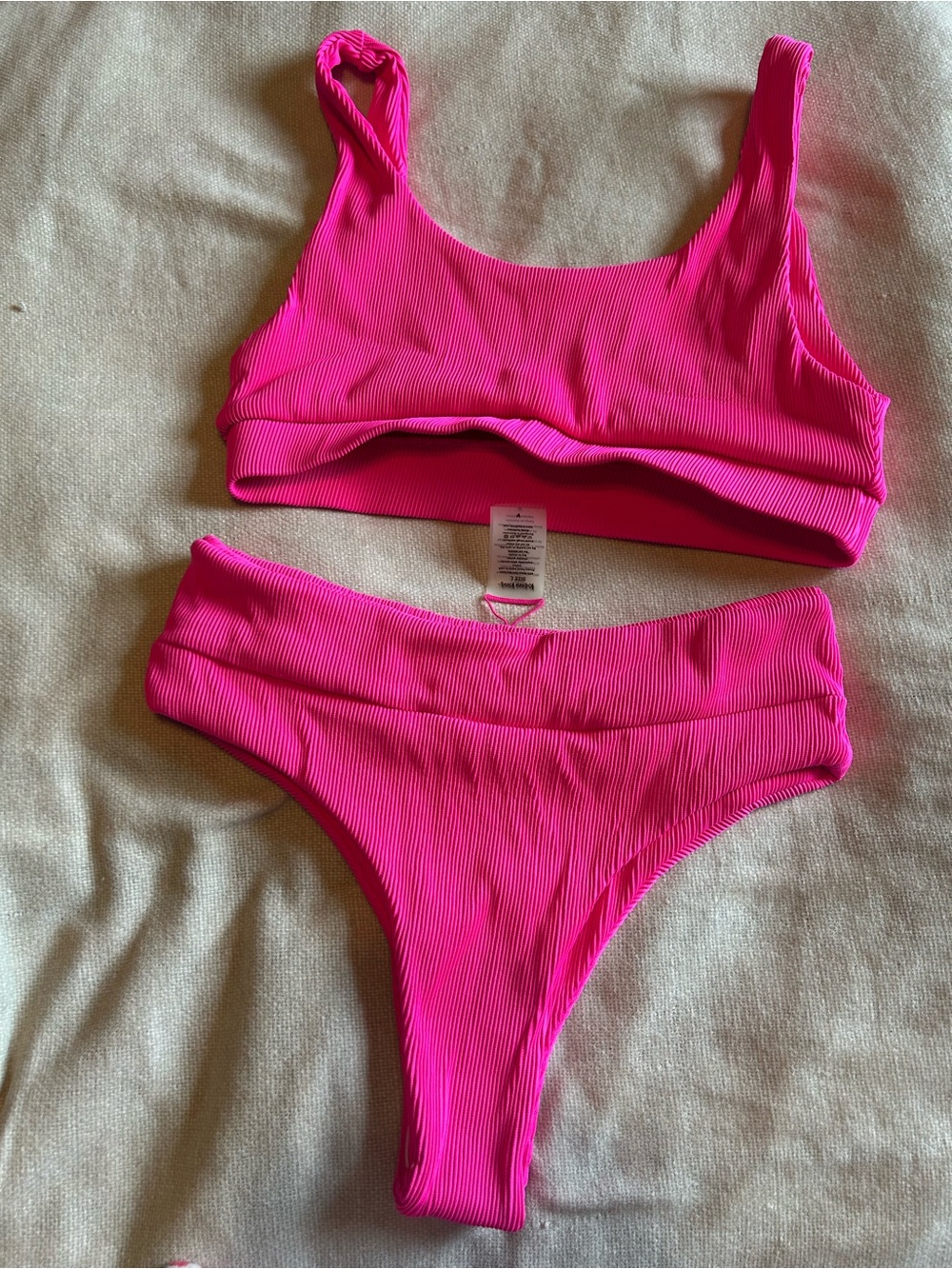 kulani kinis neon pink bikini size large